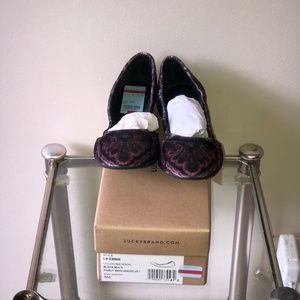 Lucky Brand Emmie Flats Black Multi Paisley 8M
